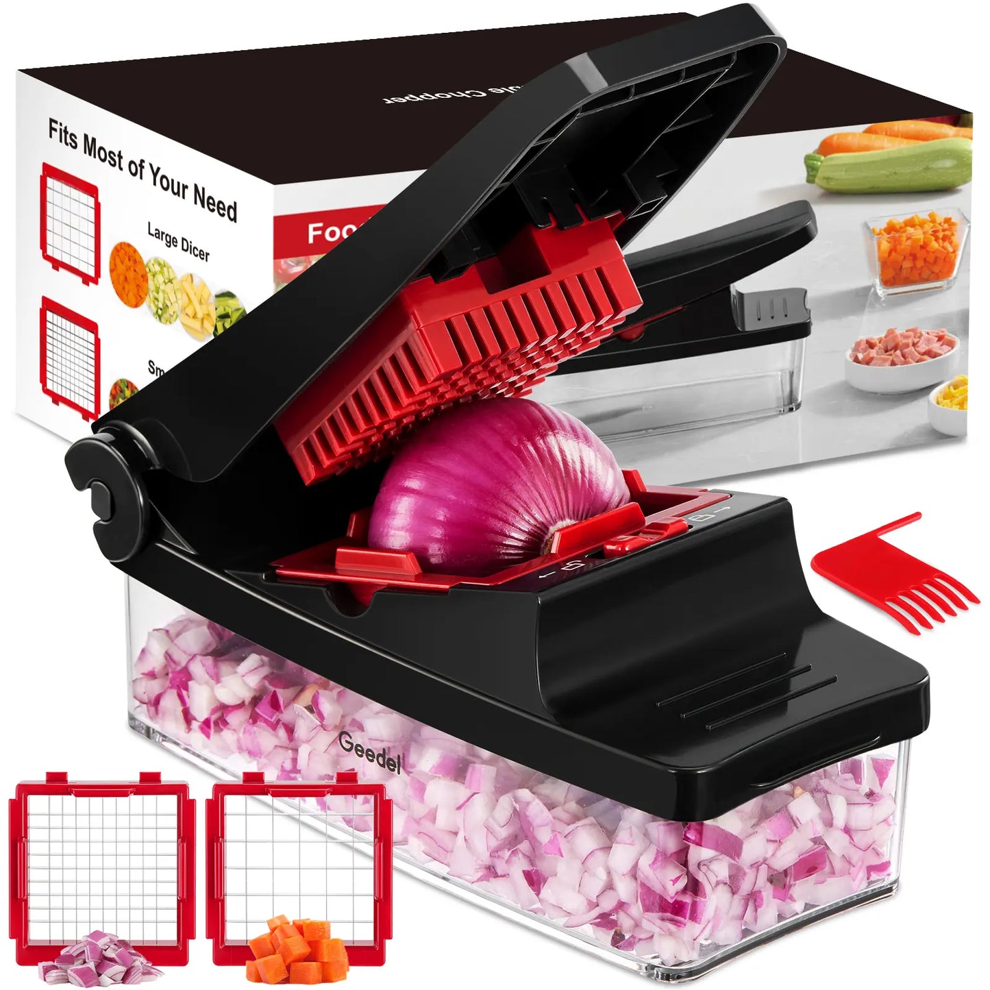 Multifunction Vegetable Chopper, Food Slicer, Dicer & Grater Tool