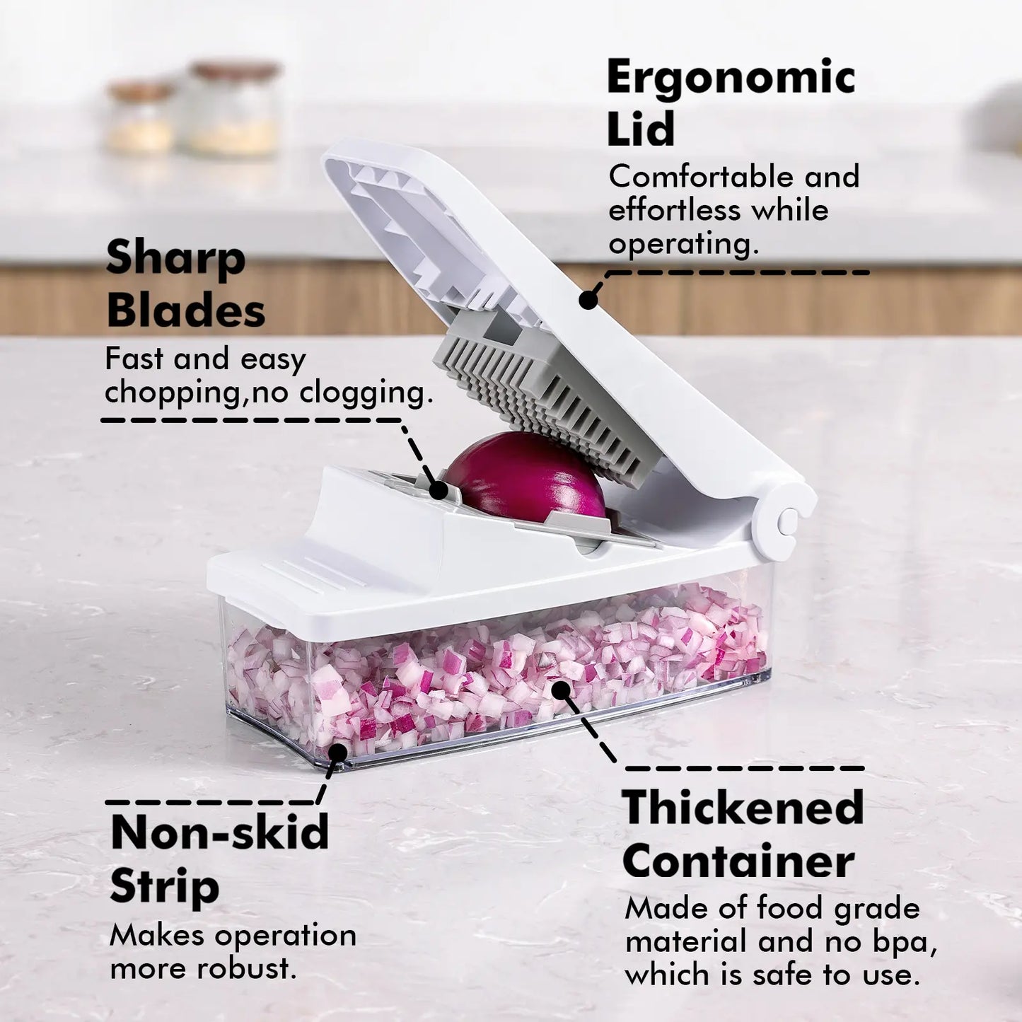 Multifunction Vegetable Chopper, Food Slicer, Dicer & Grater Tool