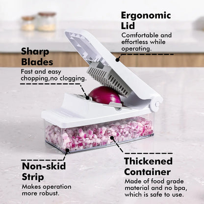 Multifunction Vegetable Chopper, Food Slicer, Dicer & Grater Tool