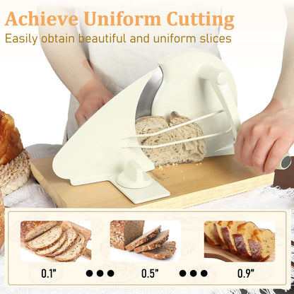 [Upgraded Version] Manual Bread Slicer, Thickness Adjustable